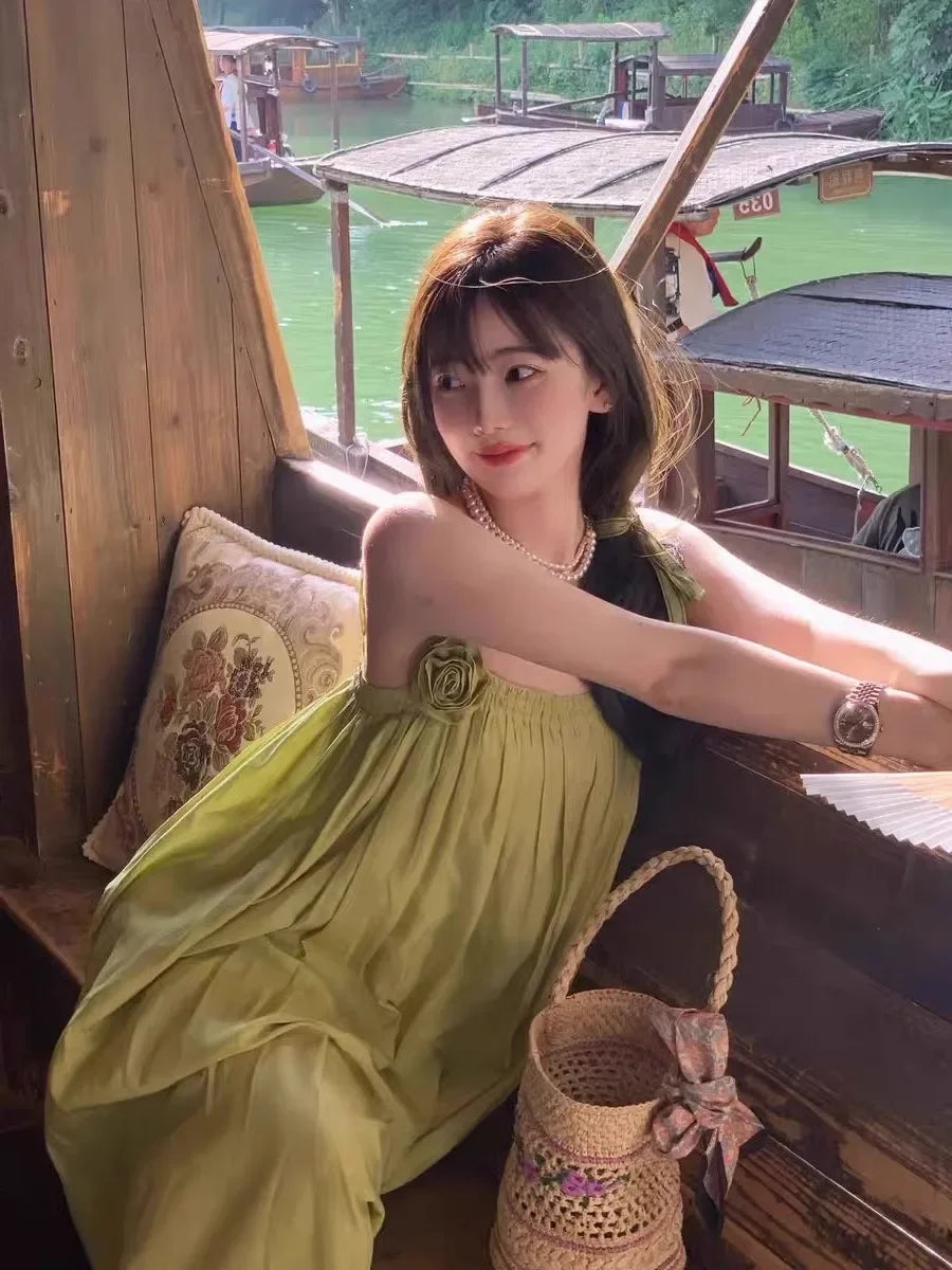 Sleeveless Slimming Effect Beach Dress