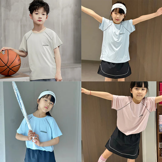 Quick Drying Sports Tshirt for Kids Boys Girls