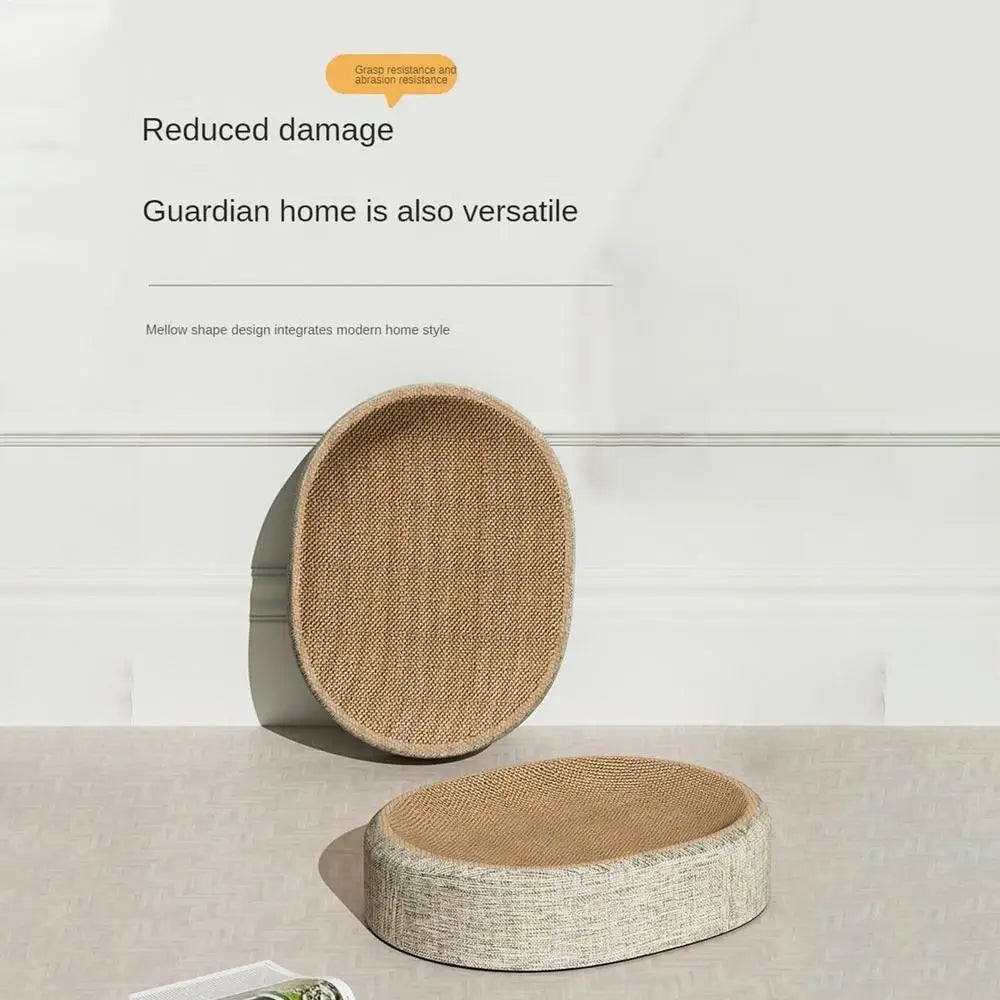 Oval Shaped Sisal Scratch Pad For Cats