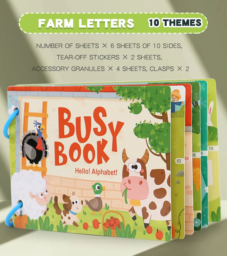 Montessori Baby Busy book Early Learning Education Toy
