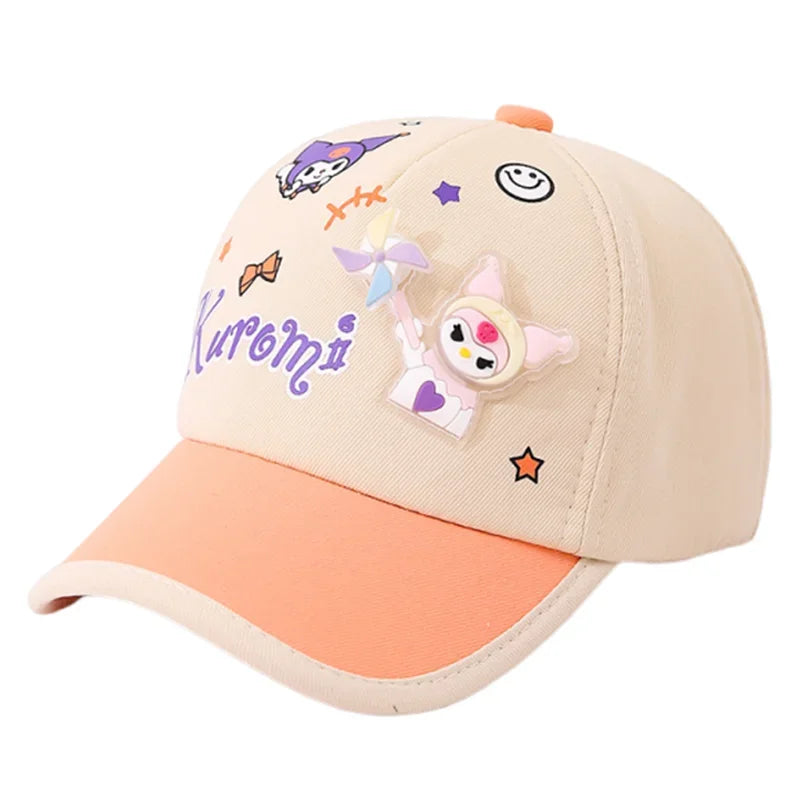 Anime Cartoon Sanrio Kuromi Caps 2-8 Years Kids Mesh Hat