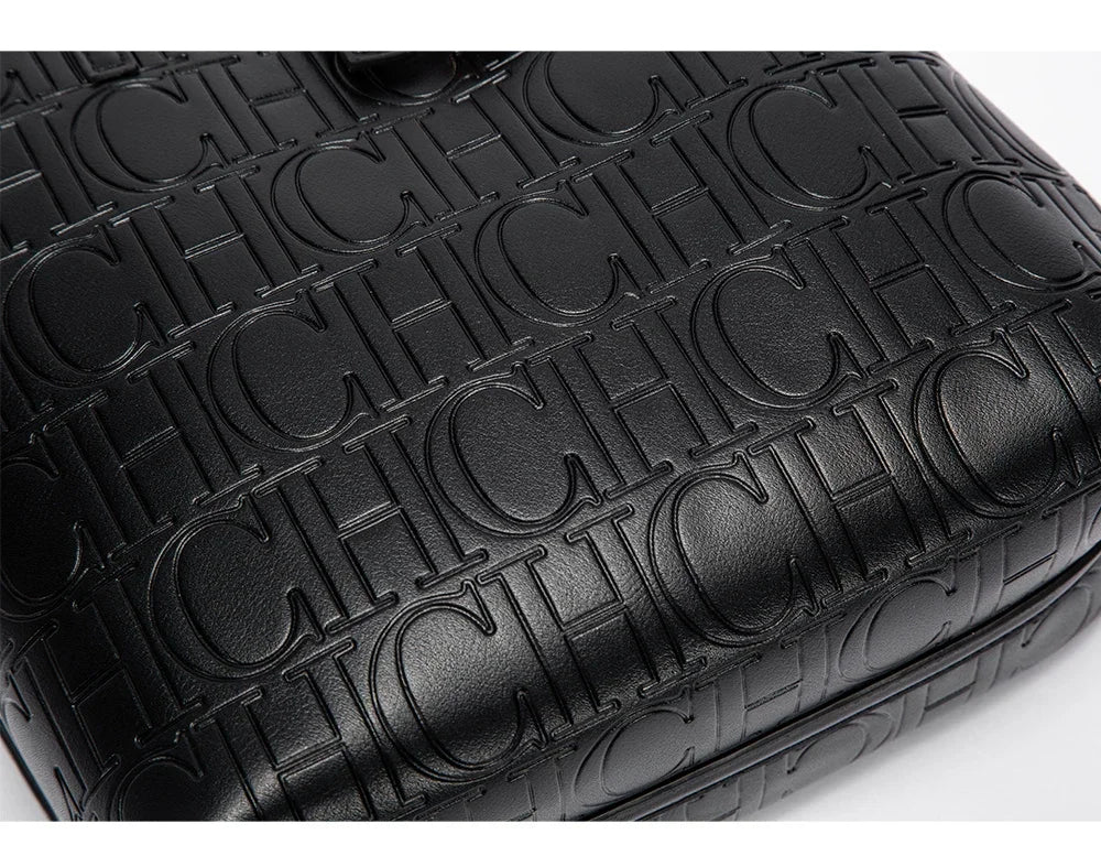 Embossed Leather Handbag