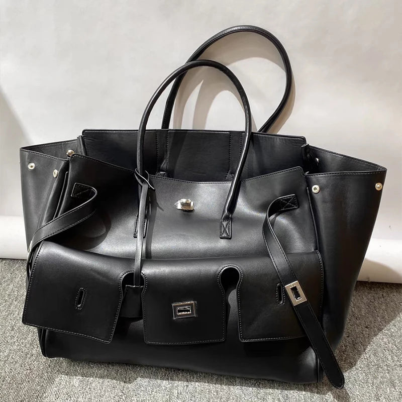 Square Buckle Design Luxury Handbag