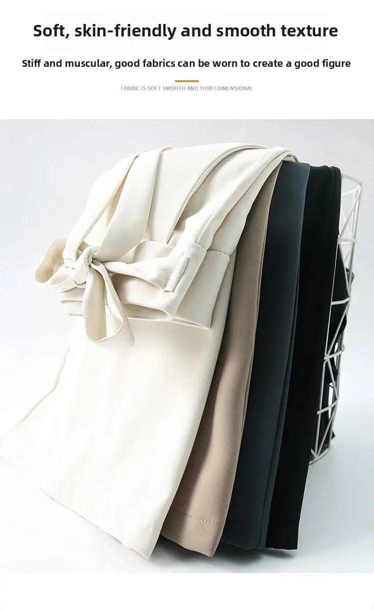 Korean Style Wide Leg Suit Pants