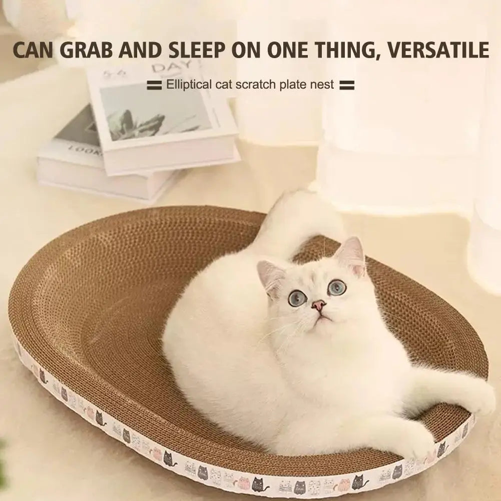 Cat Scratcher Cardboard Round Oval Cat Scratch Pad