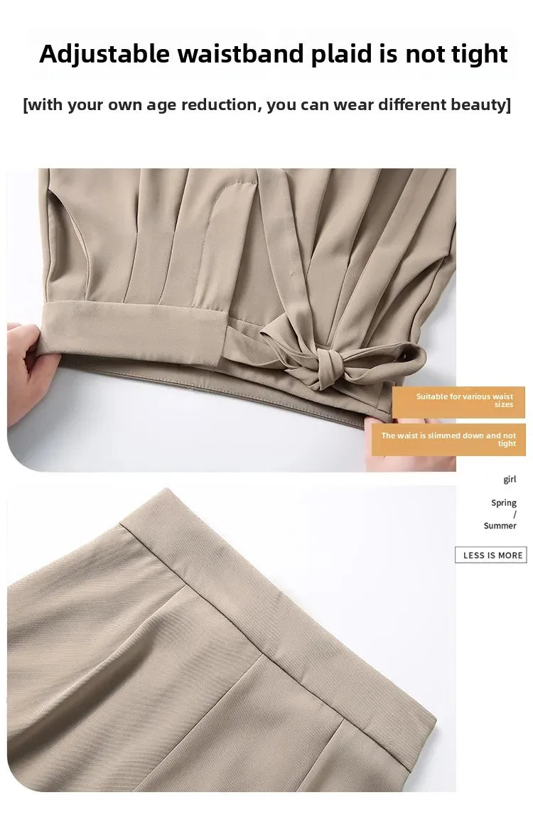 Korean Style Wide Leg Suit Pants