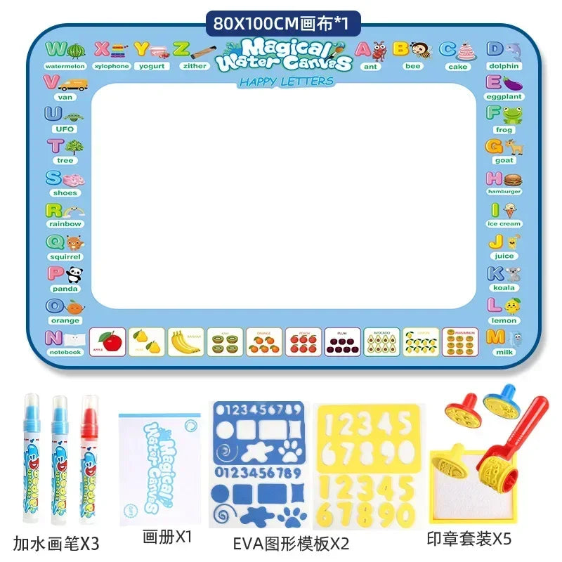 Magic Water Drawing Mat With Reusable Magic Pen Montessori Educational Toys