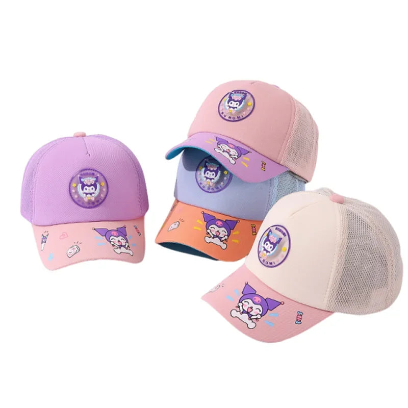 Anime Cartoon Sanrio Kuromi Caps 2-8 Years Kids Mesh Hat