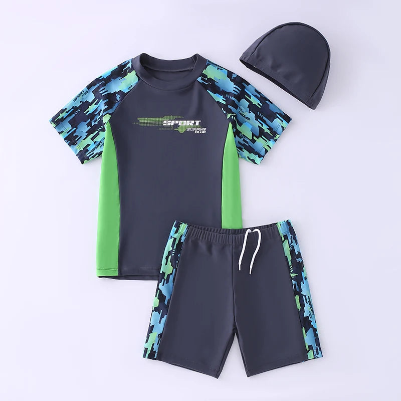 Summer Sun Protection Kids Swimsuits for Spa & Pool Baby Boys Sport Quick Dry Swim Wear