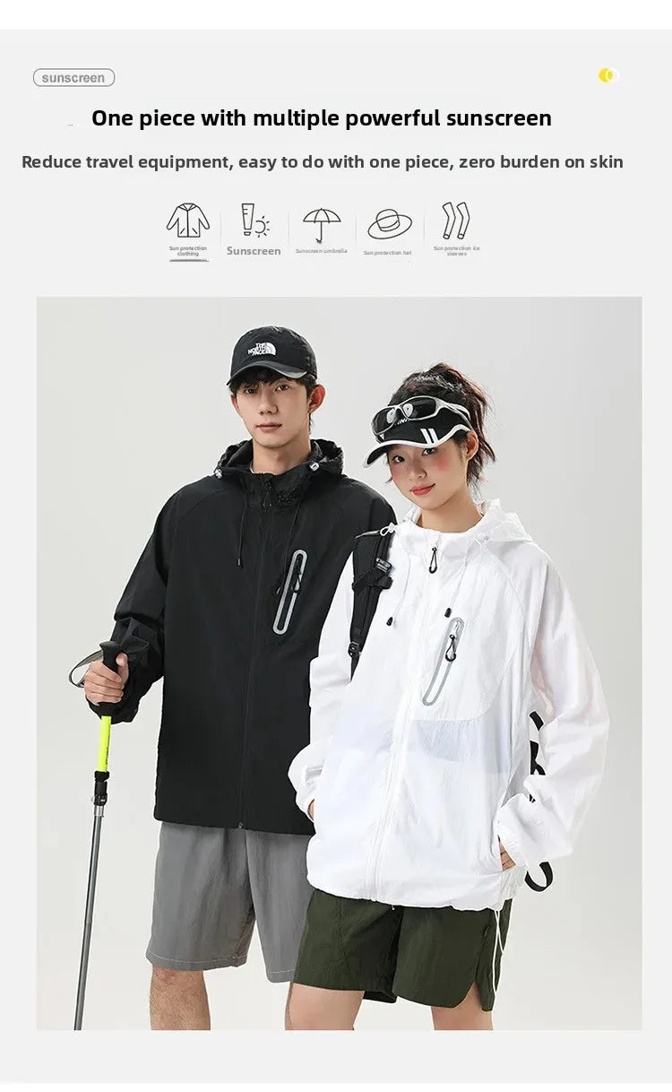 UPF50+ Ice Silk Breathable UV Protection Light Jacket