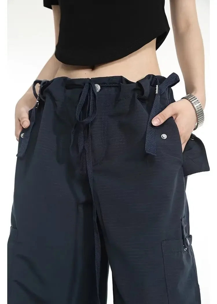 American Retro Street Girl Workwear Pants