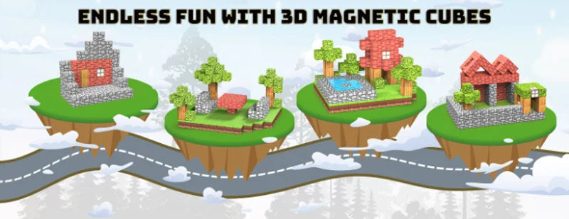 50-300PCS Magnetic Blocks Game Minecraft Magnet World Toys For Boys Girls