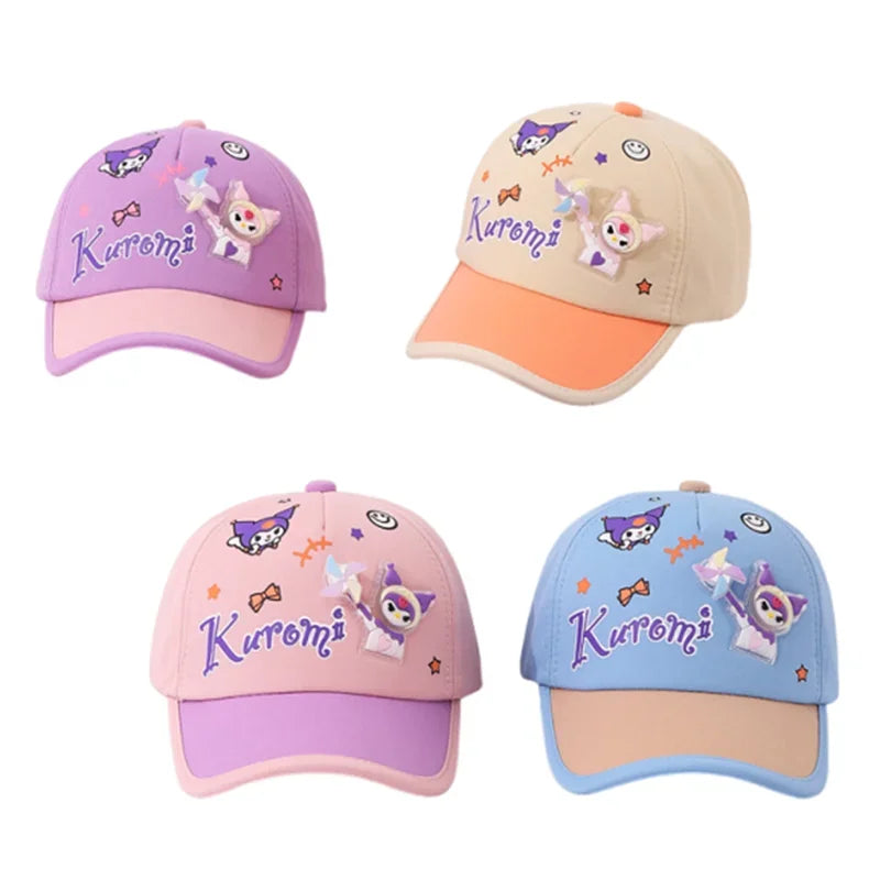 Anime Cartoon Sanrio Kuromi Caps 2-8 Years Kids Mesh Hat