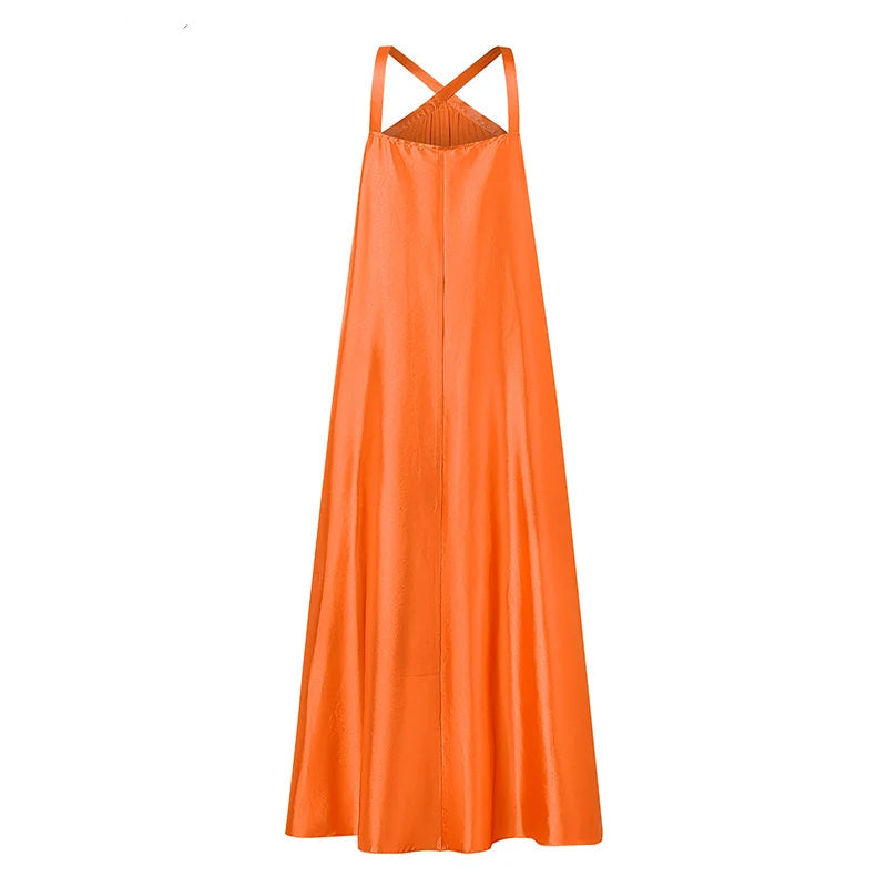 Moonlight Flow – Backless Long Robe Dress