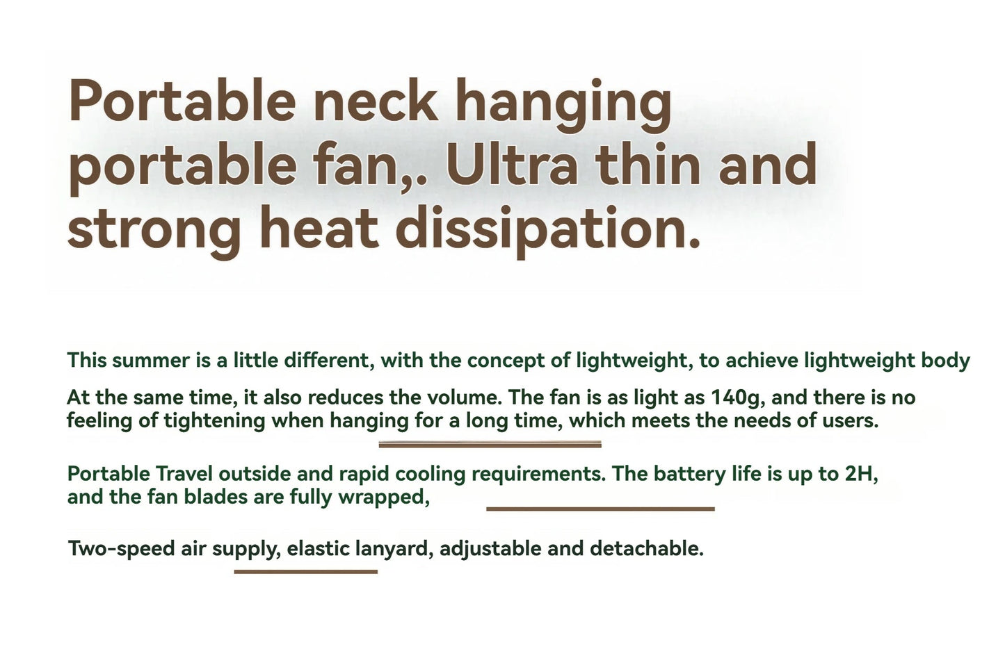 2025 Ultra-Quiet Hands-Free Neck Fan