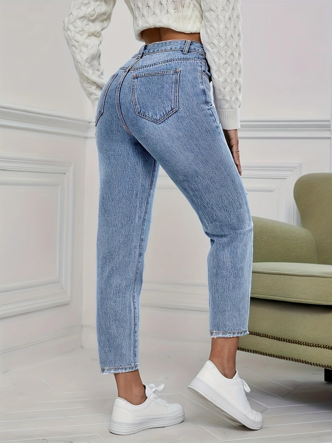 Washed Ripped Jeans |Spring and Summer