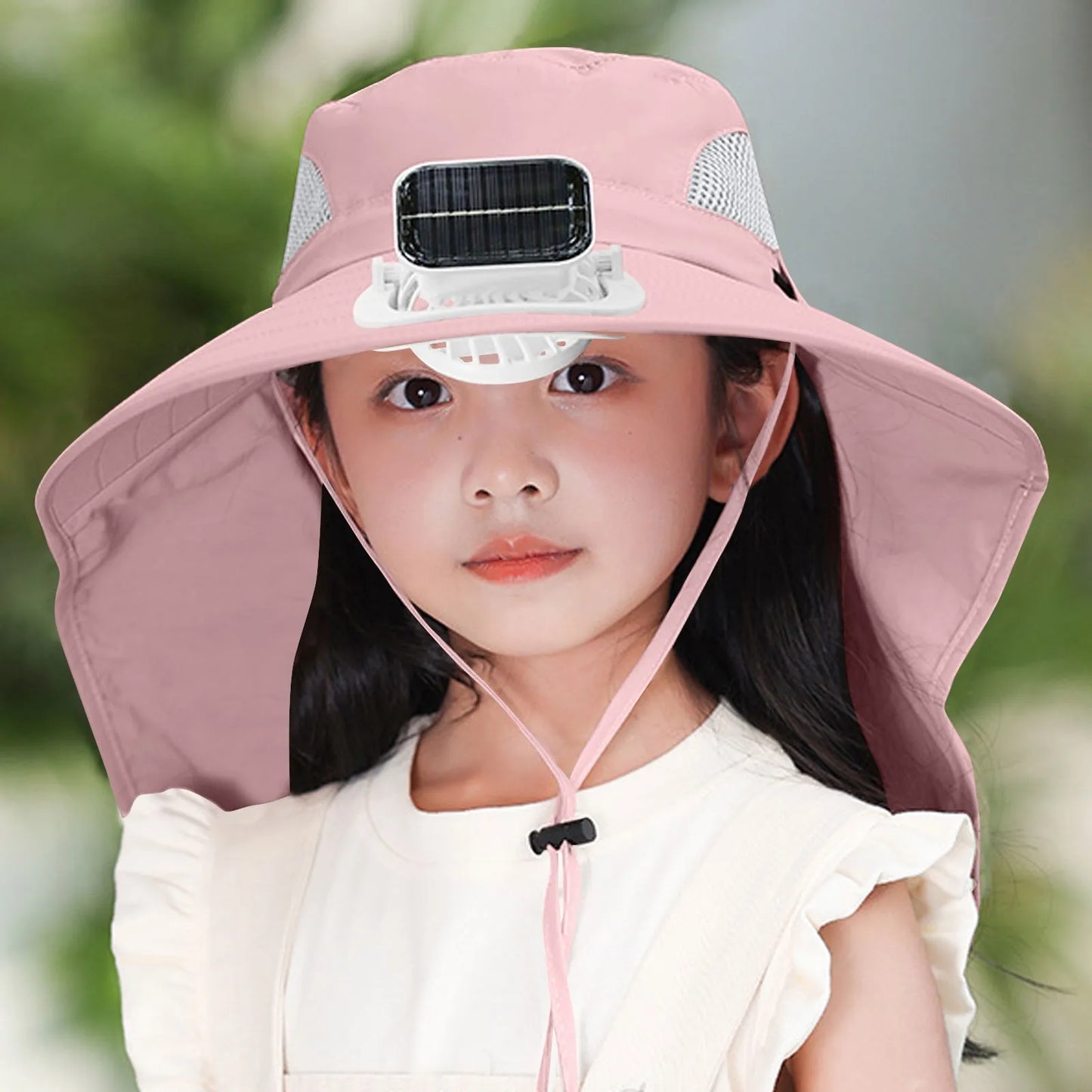 UV Protection Kids Solar/USB Charging Fan Hat For Outdoor activity