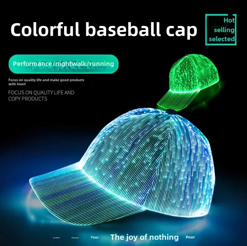 Fiber Optic Glowing Cap