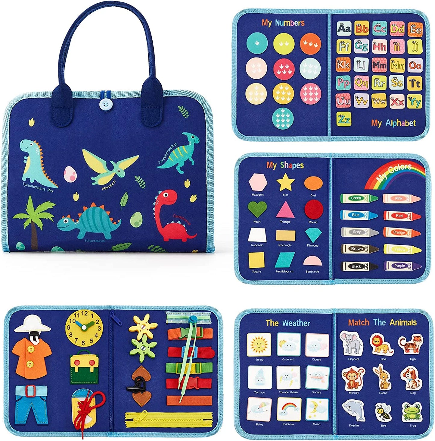 Montessori Busy Board Activities Education Toys Basic Dress Motor Skills