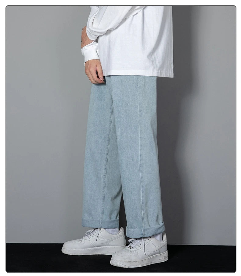 Straight Denim Wide-leg Jeans