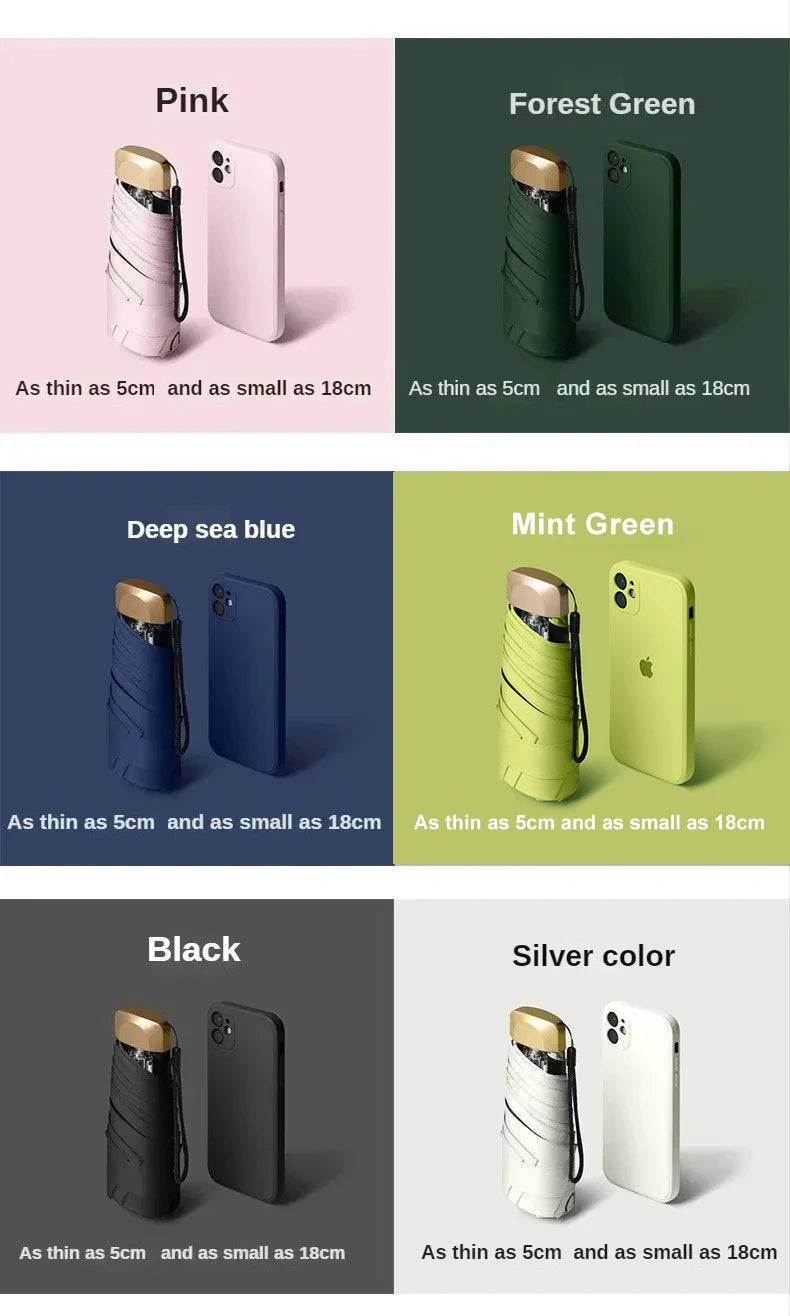 UPF50+ Mini Pocket Umbrella
