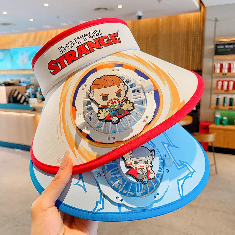 Disney Kids Cooling USB Chargeable Sun Protection Fan Hat