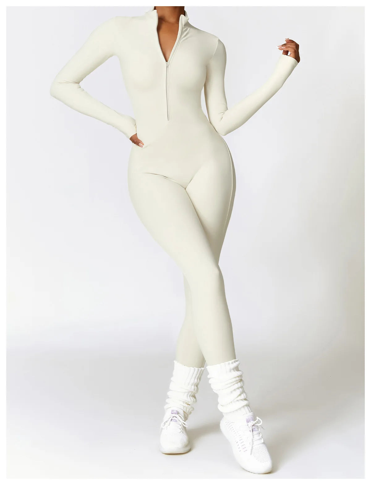Zipper Yoga Rompers Jumpsuit