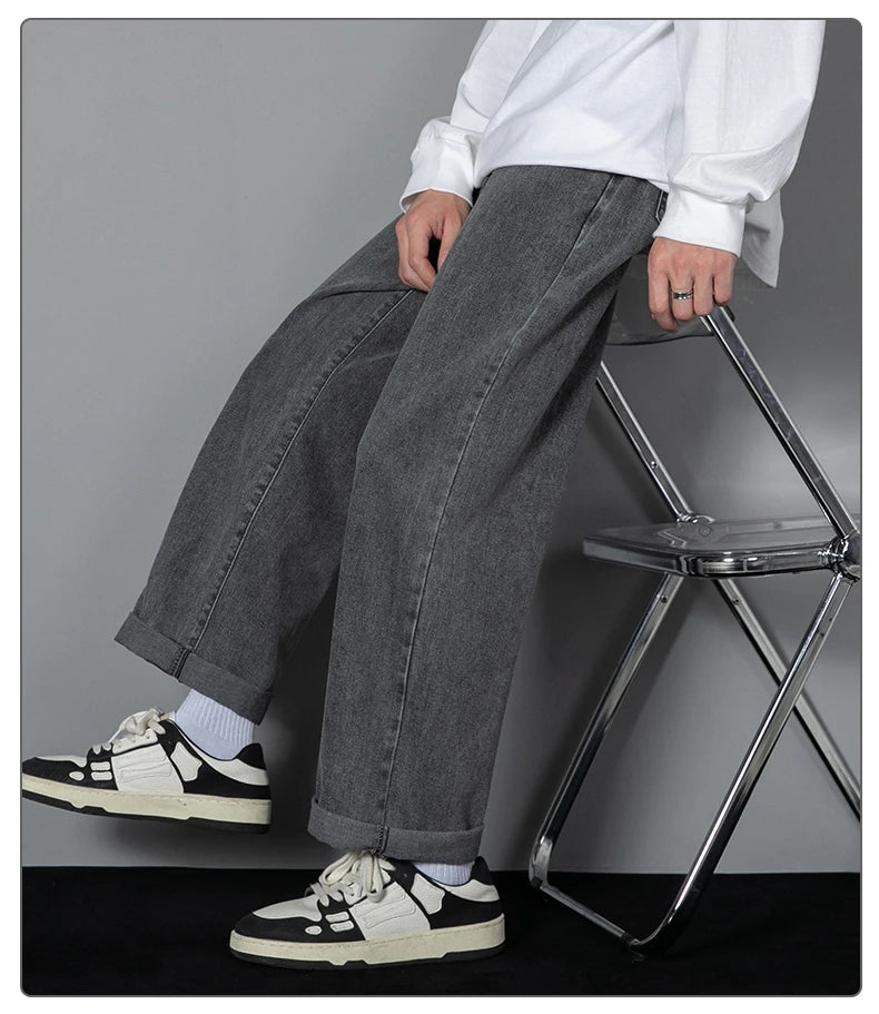 Straight Denim Wide-leg Jeans