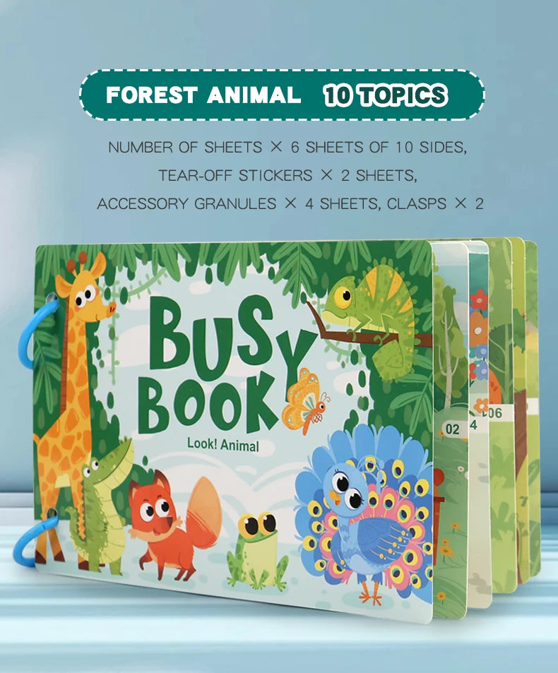 Montessori Baby Busy book Early Learning Education Toy