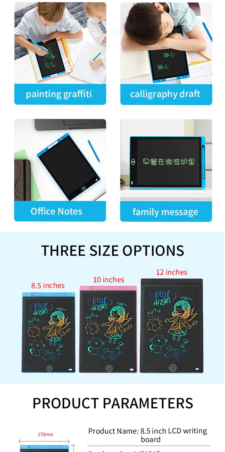 LCD Writing Tablet for Kids,Reusable Magic Drawing Board with Stylus