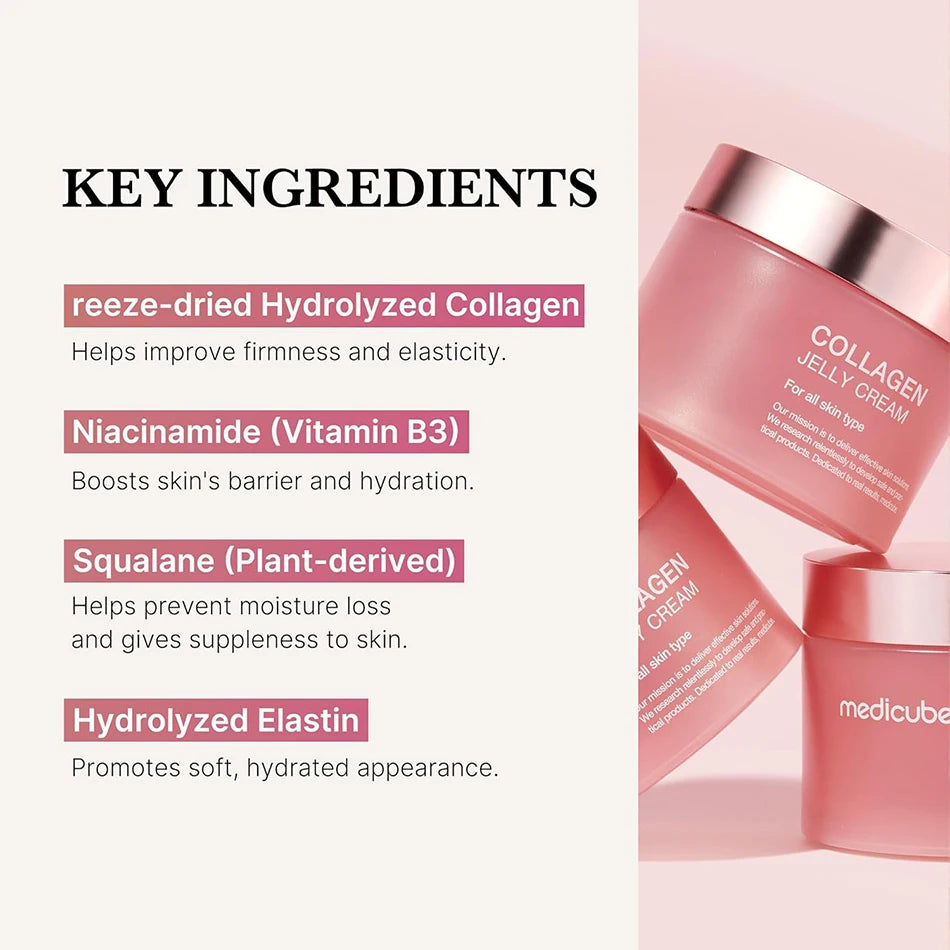 24H Glow & Lift Collagen Jelly Cream with Niacinamide & Hydrolyzed Collagen – Strengthen Skin Barrier, Hydrate & Anti-Aging Moisturizer