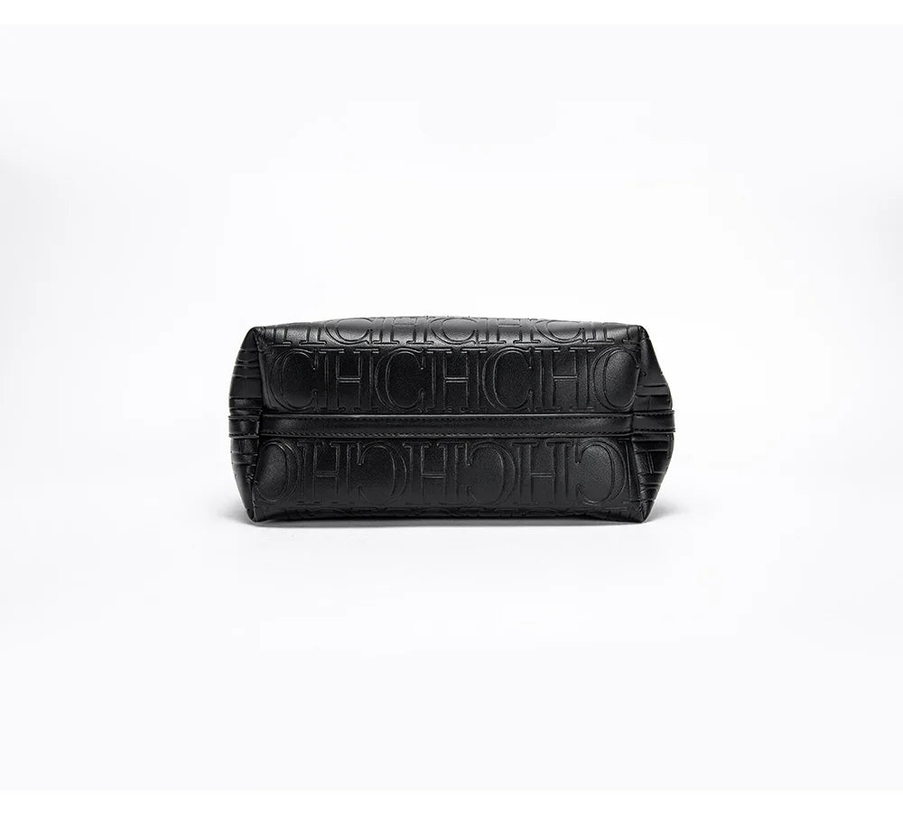 Embossed Leather Handbag