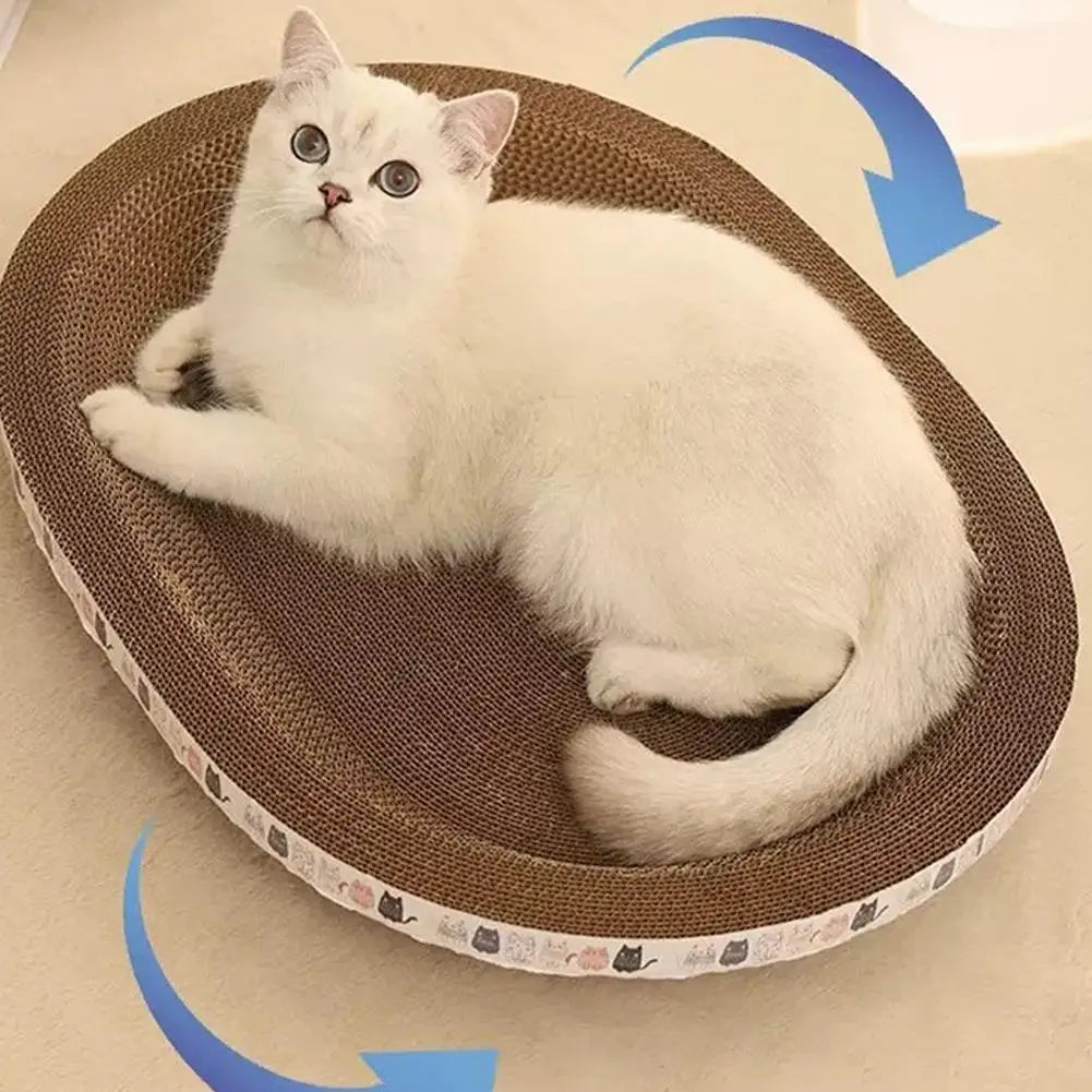 Cat Scratcher Cardboard Round Oval Cat Scratch Pad