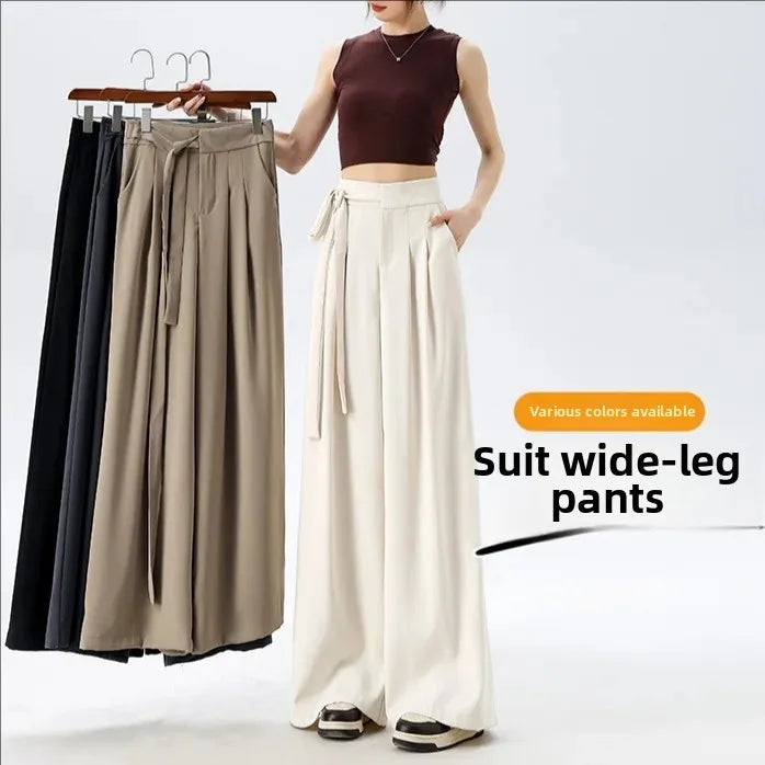 Korean Style Wide Leg Suit Pants