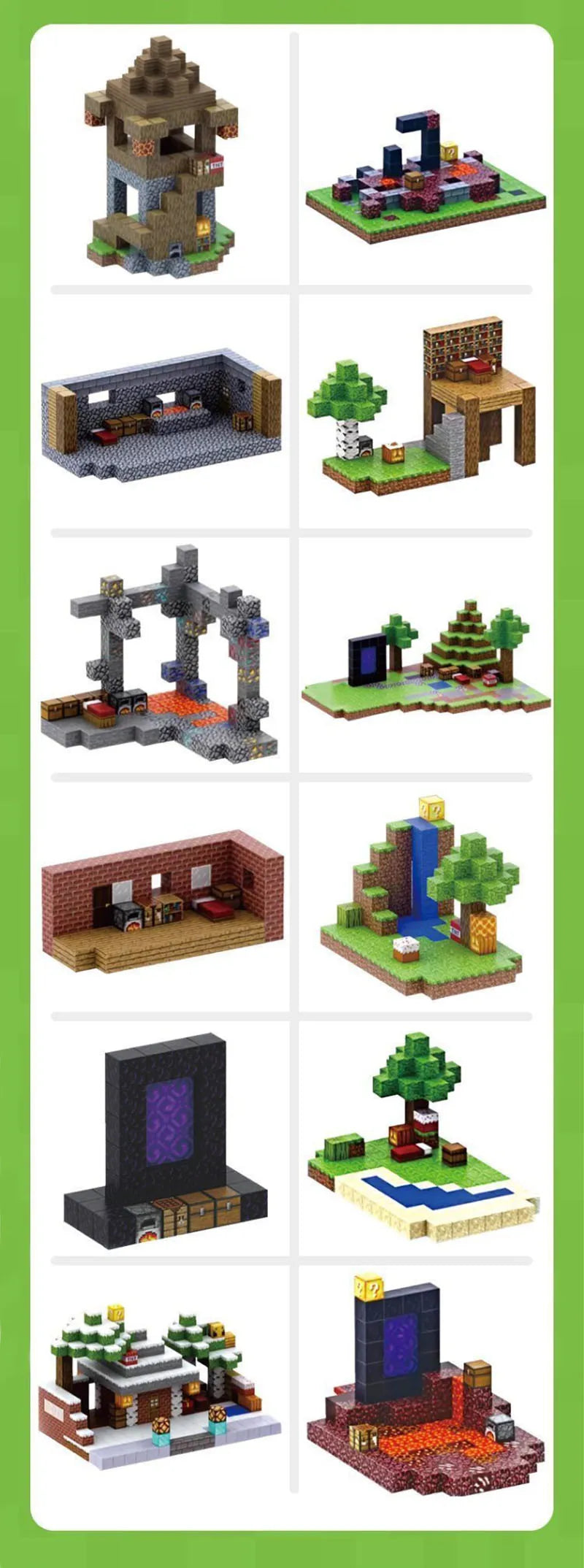 50-300PCS Magnetic Blocks Game Minecraft Magnet World Toys For Boys Girls