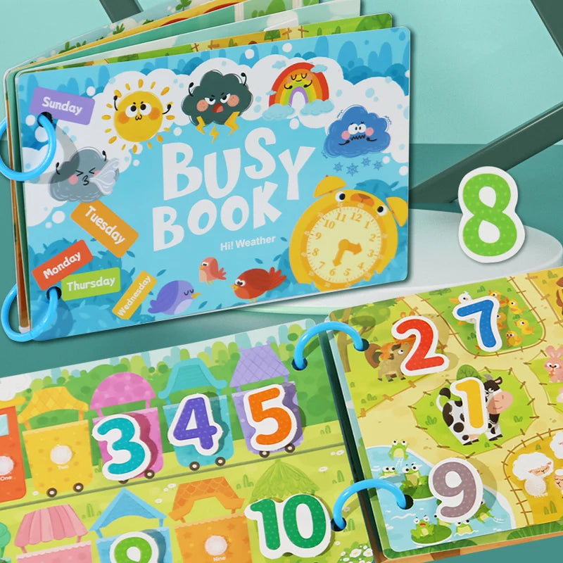 Montessori Baby Busy book Early Learning Education Toy