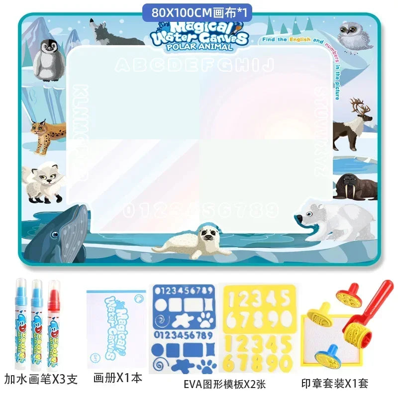 Magic Water Drawing Mat With Reusable Magic Pen Montessori Educational Toys