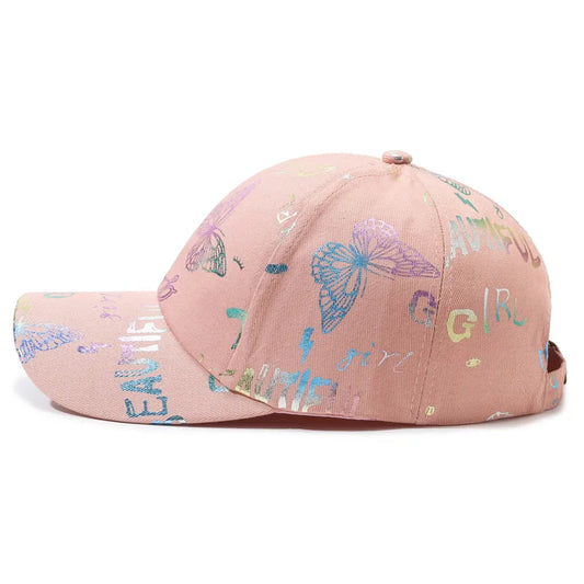 Female Male Sport Butterfly Smiling Face Letter Visors Cap