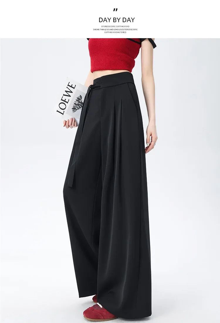 Korean Style Wide Leg Suit Pants