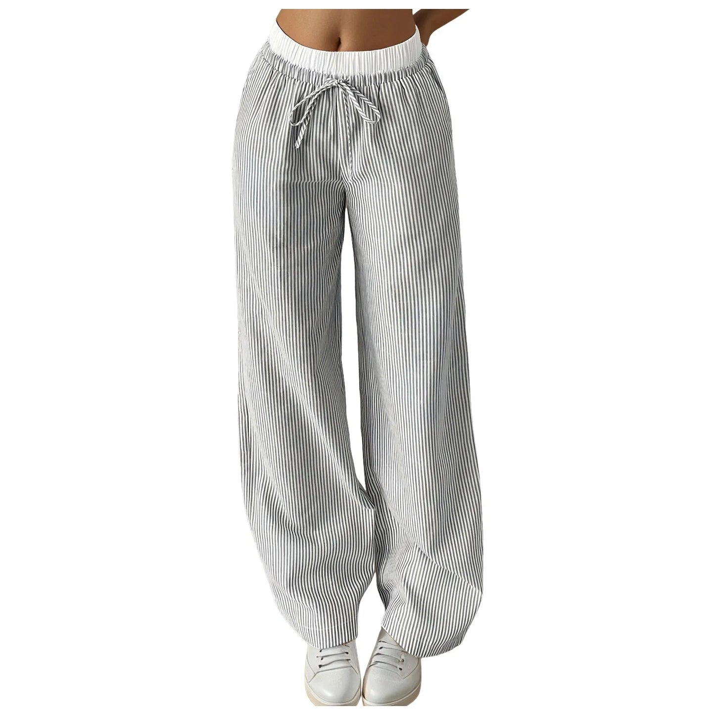 Cotton And Linen Wide-Led Sweatpants