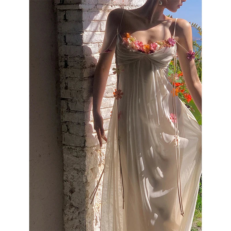 Boho Glow – Elegant Vacation Maxi Dress