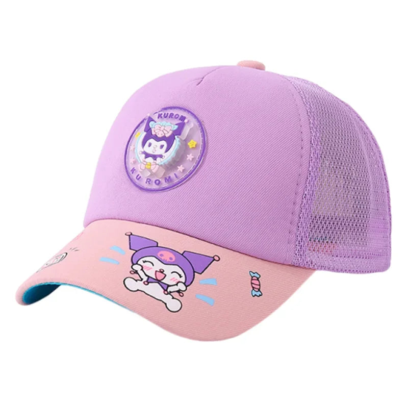 Anime Cartoon Sanrio Kuromi Caps 2-8 Years Kids Mesh Hat