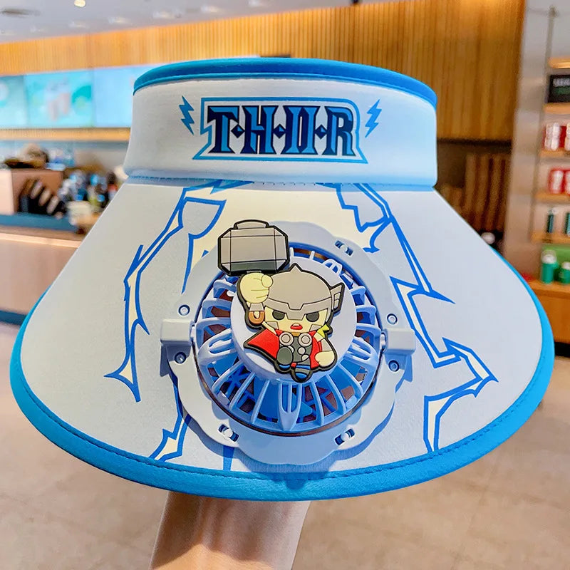 Disney Kids Cooling USB Chargeable Sun Protection Fan Hat
