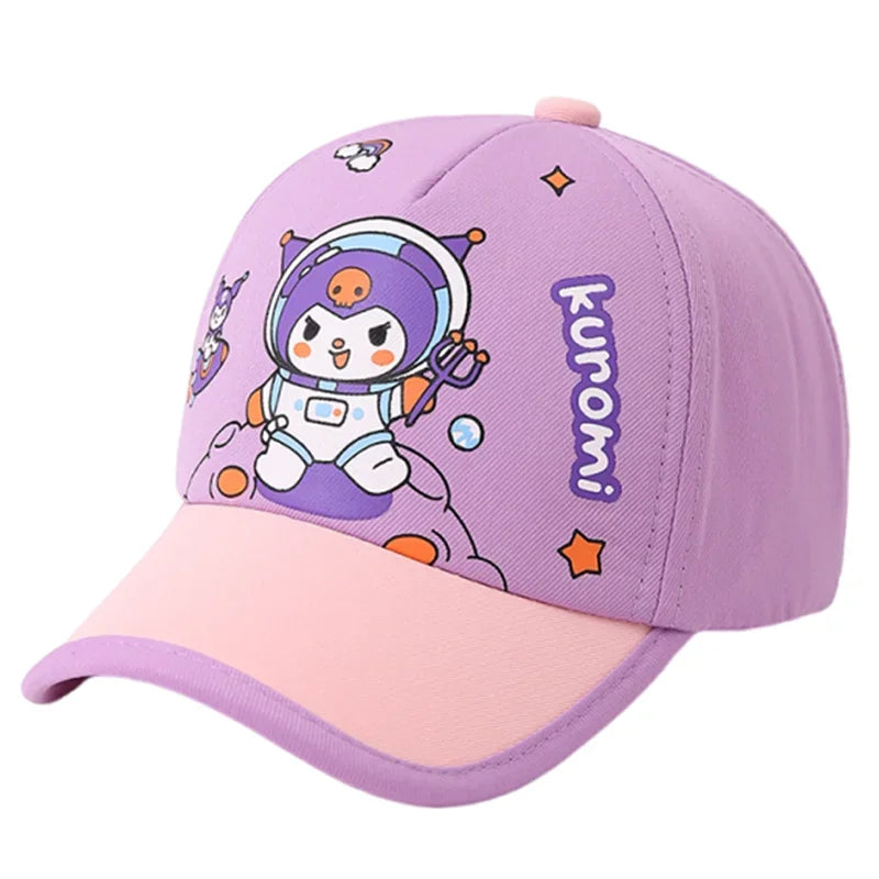 Anime Cartoon Sanrio Kuromi Caps 2-8 Years Kids Mesh Hat