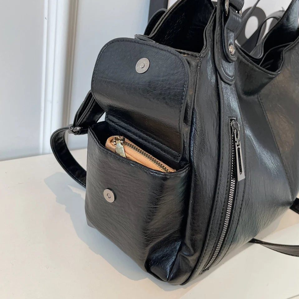 Dual Zipper Handbag
