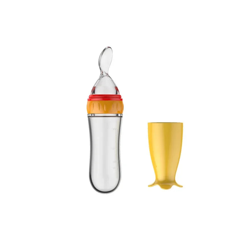 Squeeze Spoon Milk Feeding Bottle