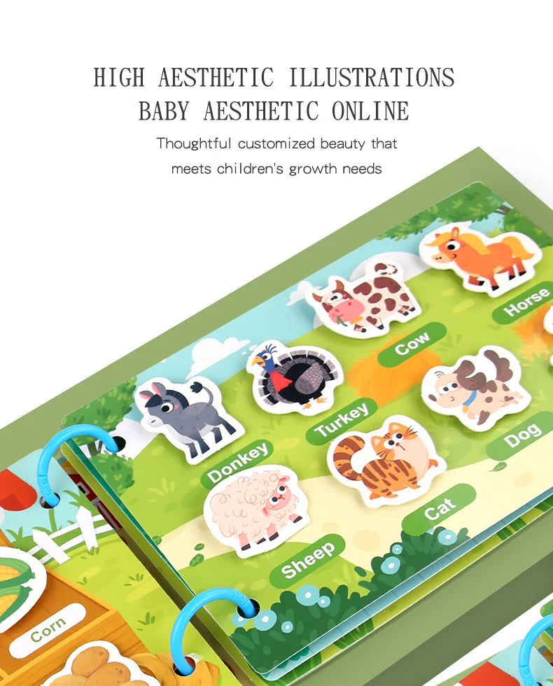 Montessori Baby Busy book Early Learning Education Toy
