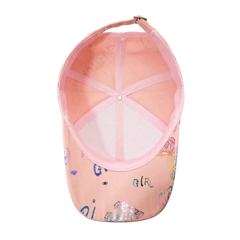 Female Male Sport Butterfly Smiling Face Letter Visors Cap