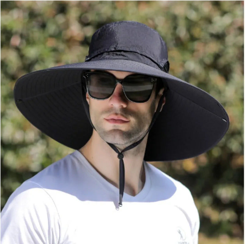 UPF 50+ Wide Brim Solar Fan & Charging Hat