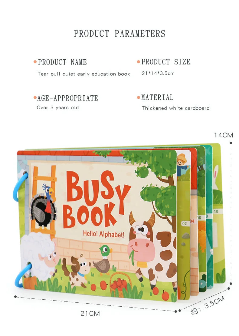 Montessori Baby Busy book Early Learning Education Toy